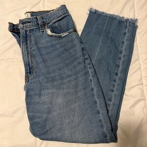 Abercrombie Ankle Straight Leg High Rise Jeans